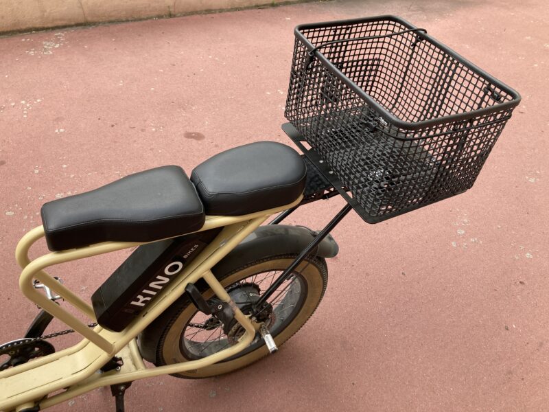 Vélo cargo compact biplace