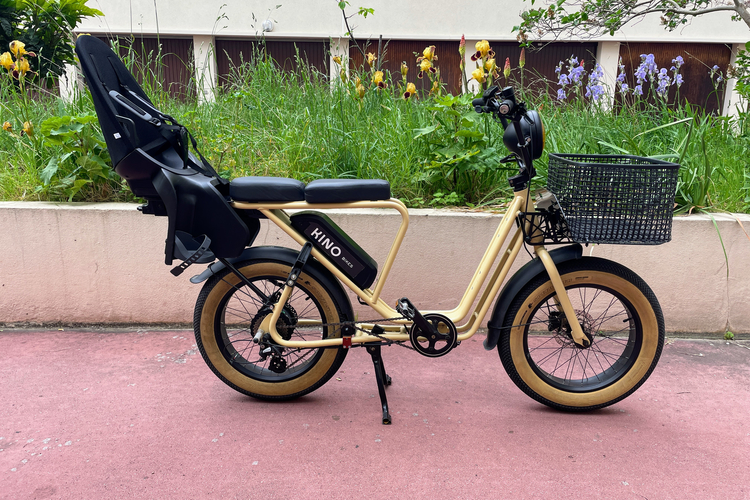 Vélo cargo compact biplace