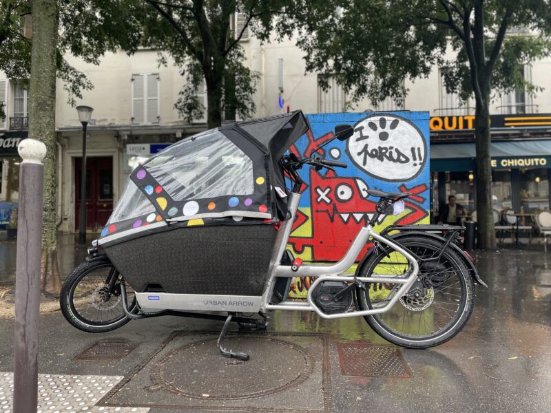 Rent a cargo bike in Paris Urban Arrow Family BAKFIETS GAZELLE MAKKI Riese MUller LOAD 75