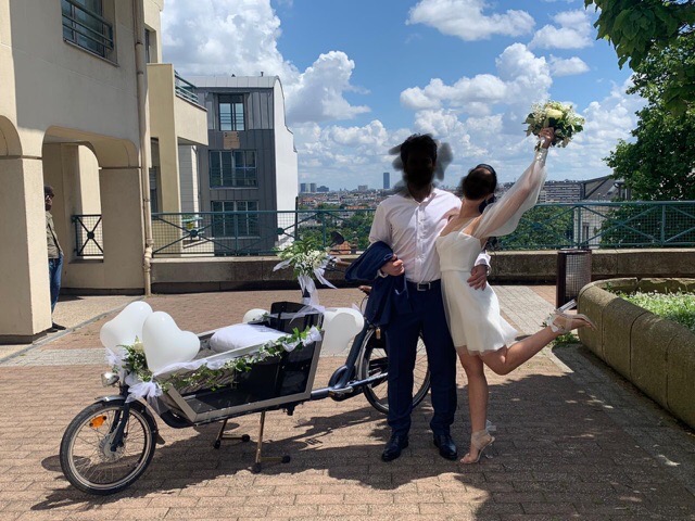 Vélo cargo mariage cargo bike électrique